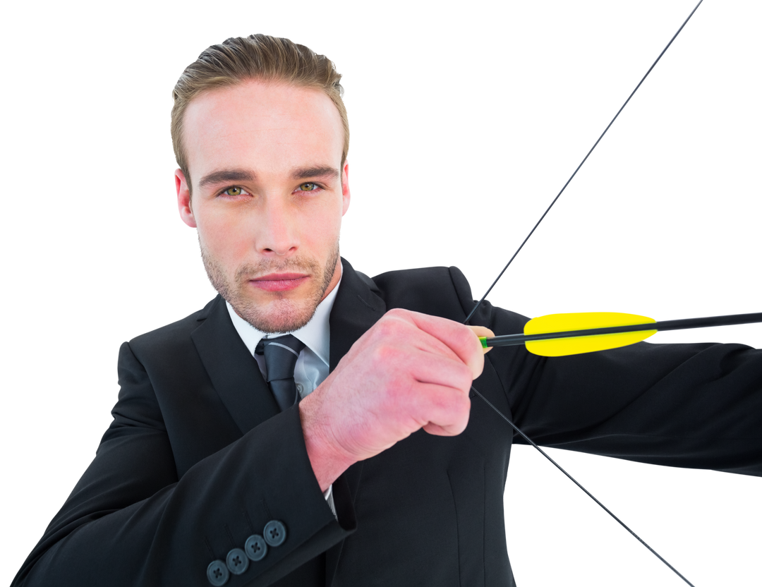 Transparent Background of Businessman Holding Bow and Arrow - Download Free Stock Images Pikwizard.com