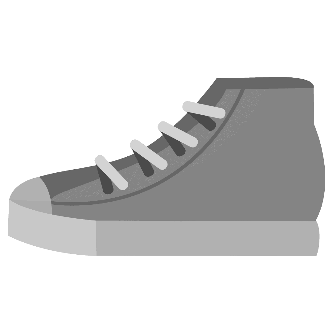 Transparent Vector Illustration of Gray Shoe
