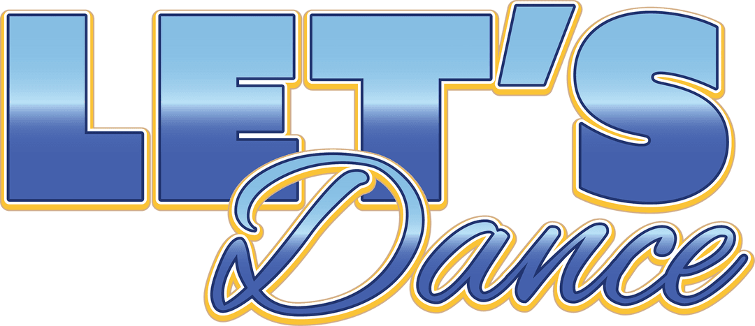 Vibrant Let's Dance Text on Transparent Background