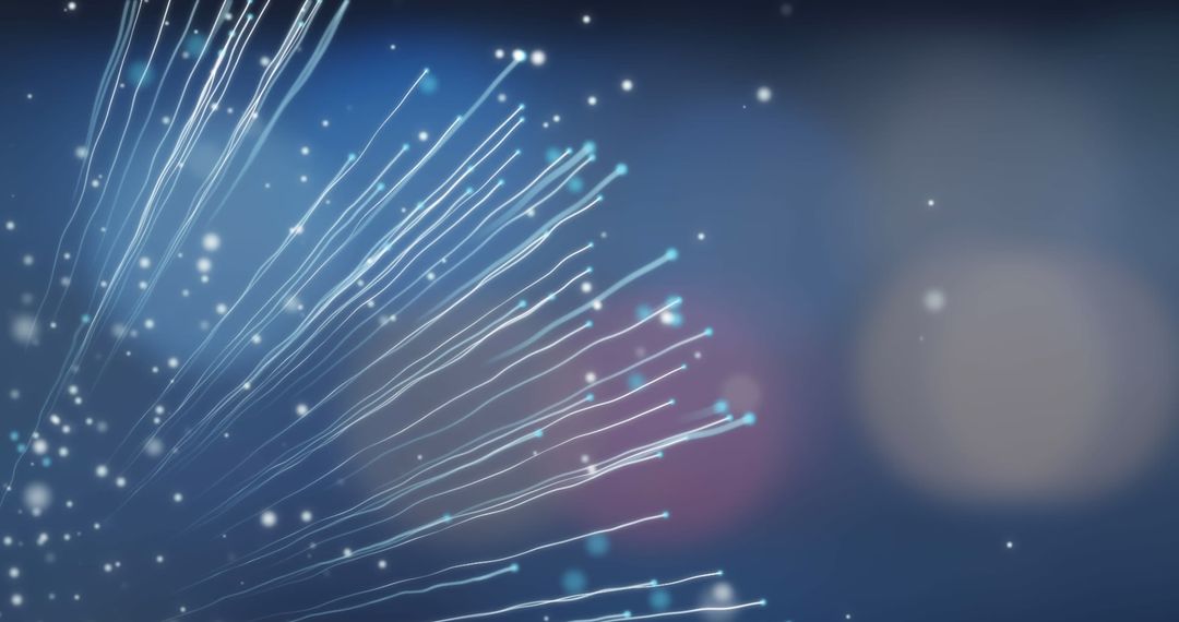 Abstract Light Trails on Deep Blue Background