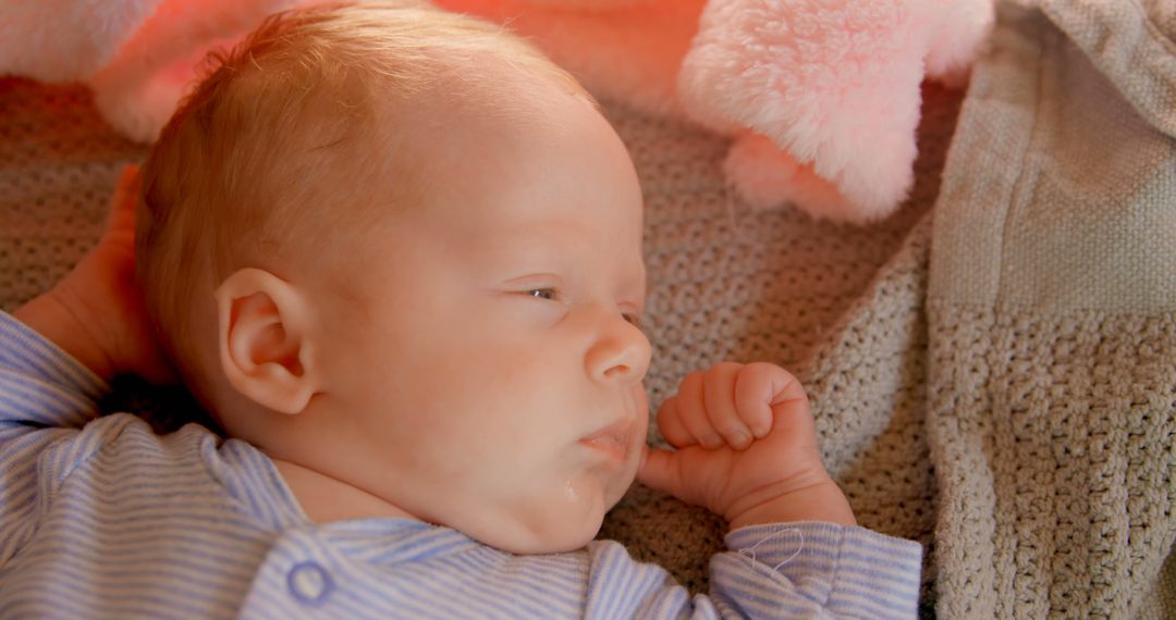 Newborn Baby Sleeping Peacefully in Home Setting - Free Images, Stock Photos and Pictures on Pikwizard.com