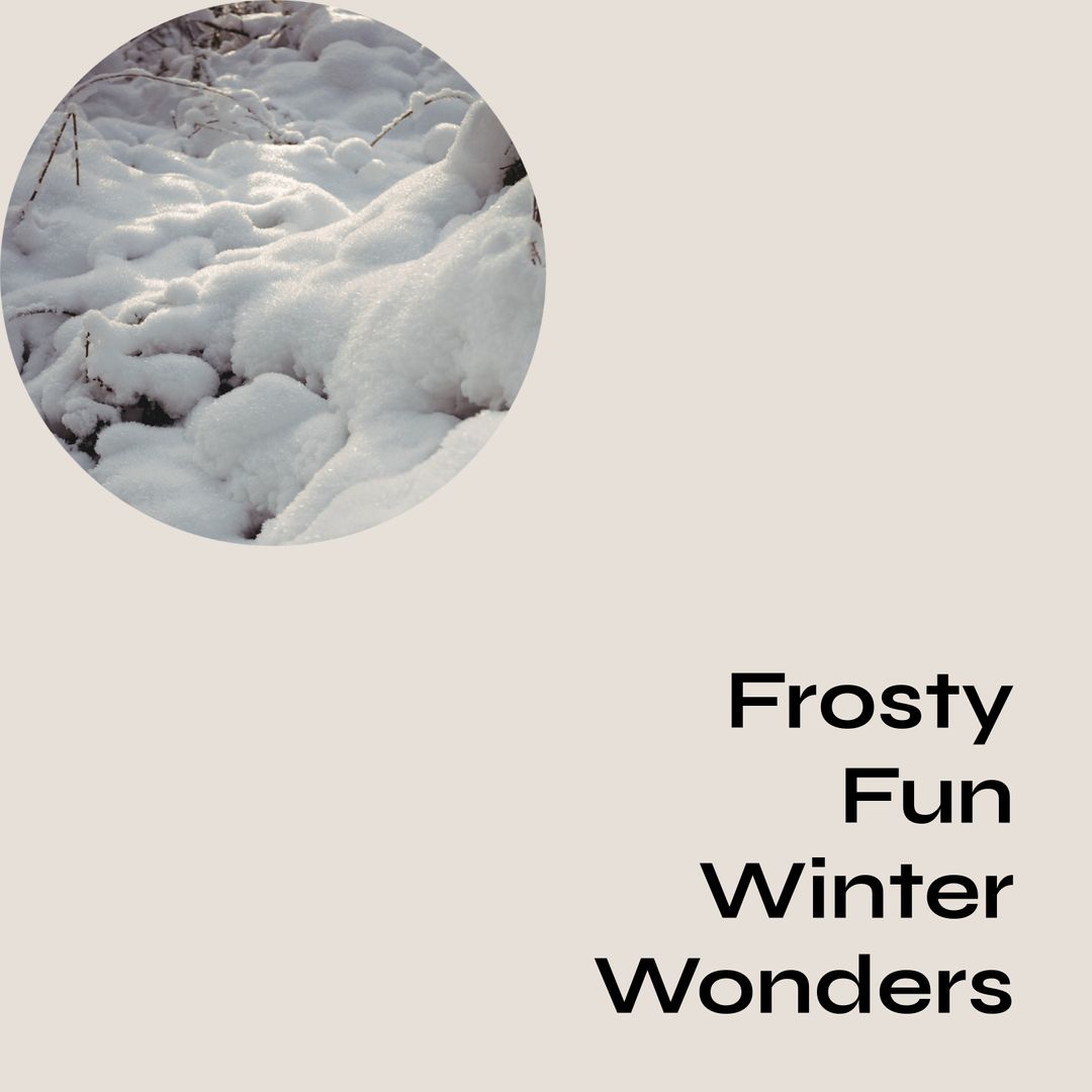 Snow Covered Landscape with Frosty Fun Winter Wonders Text - Download Free Stock Templates Pikwizard.com