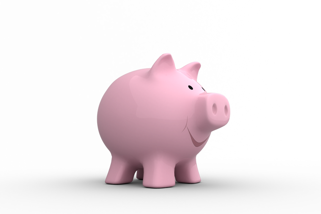 Close Up of Pink Piggy Bank Isolated on Transparent Background - Download Free Stock Images Pikwizard.com