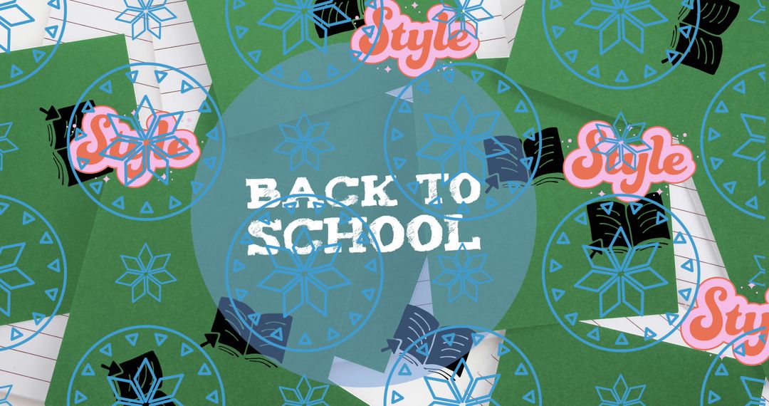 Creative Back to School Collage with Layered Design Elements