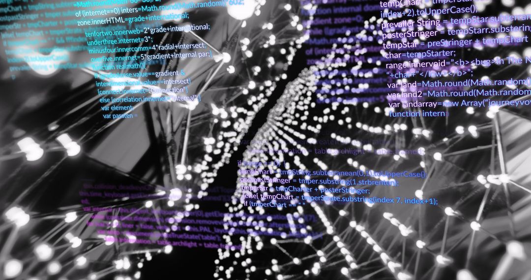 Abstract Digital Data Over Glowing Network Connections