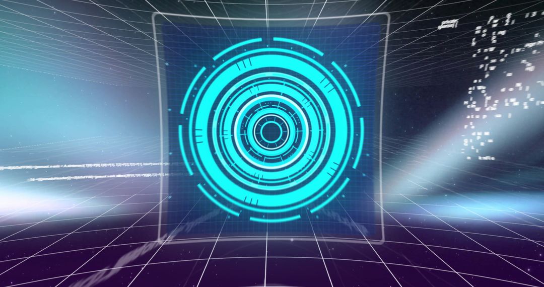 Digital Futuristic Illustration with 6G Hologram and Computer Code