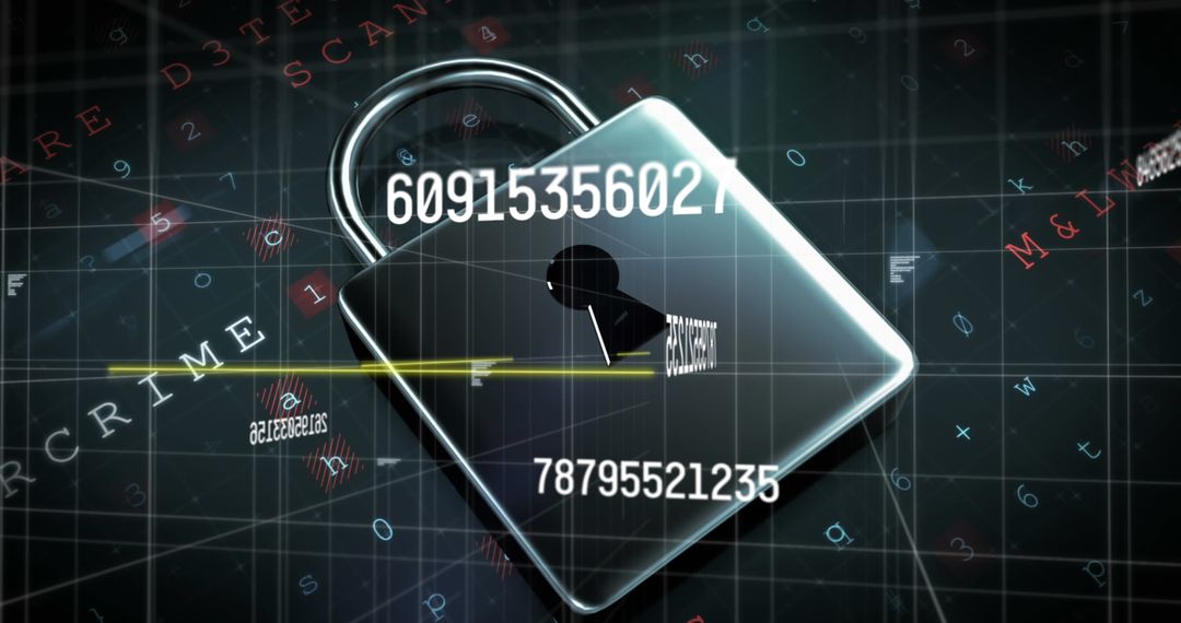 Secure Padlock Symbolizing Cybersecurity Digital Protection