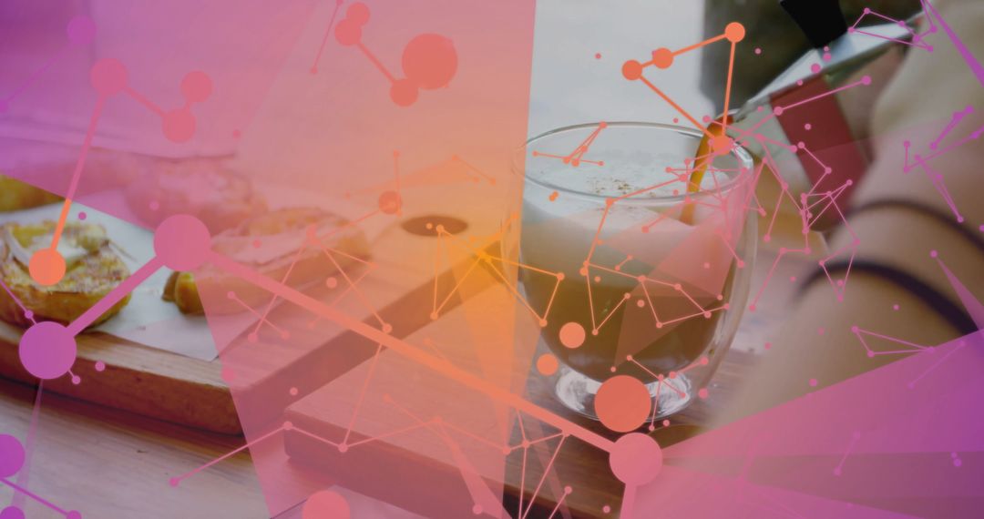 Modern Café Vibes with Coffee and Avocado Toast Overlay