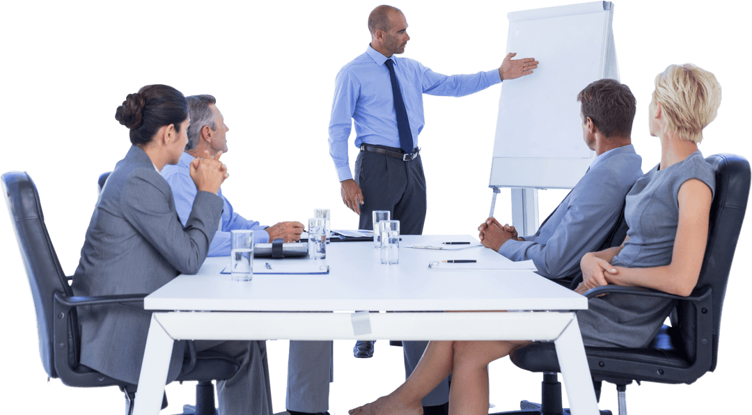 Transparent Business Meeting Presentation Whiteboard Teamwork