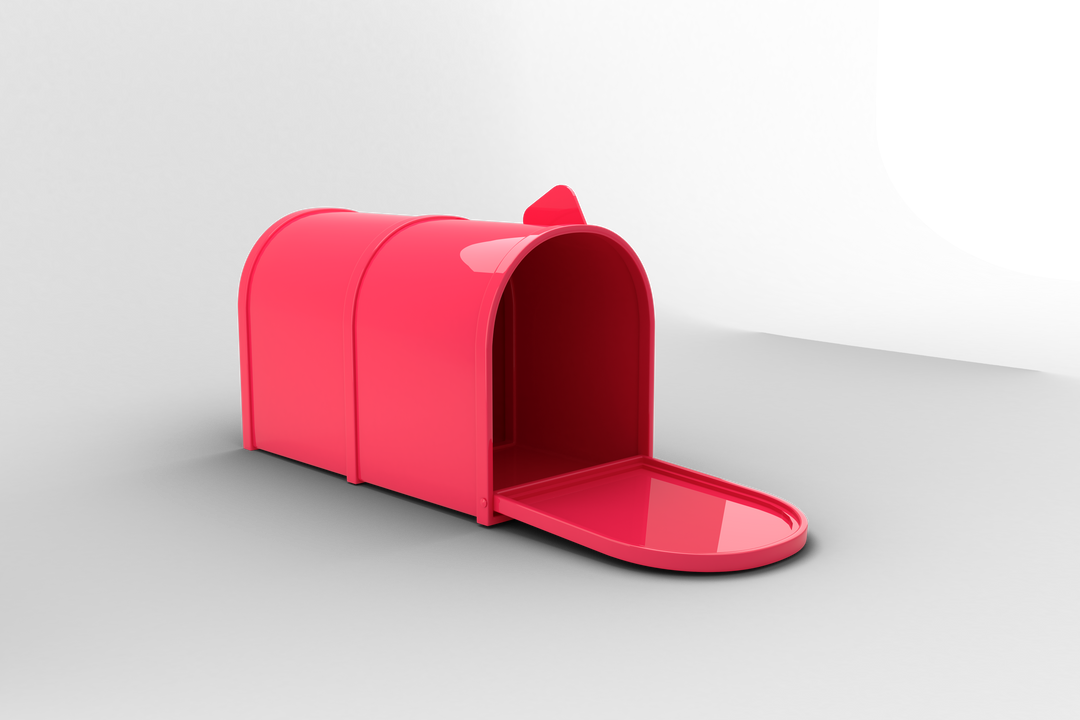 Opened Pink Mailbox with Copy Space on Transparent Background - Download Free Stock Images Pikwizard.com