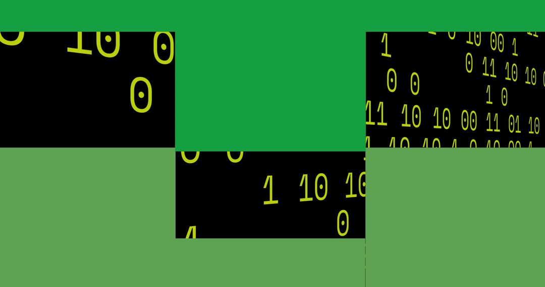 Green Digital Overlay on Data Background