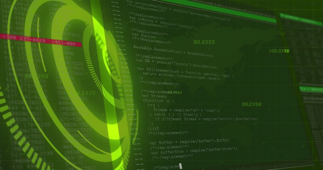 Digital Data Processing with Abstract Interface Background - Free Images, Stock Photos and Pictures on Pikwizard.com