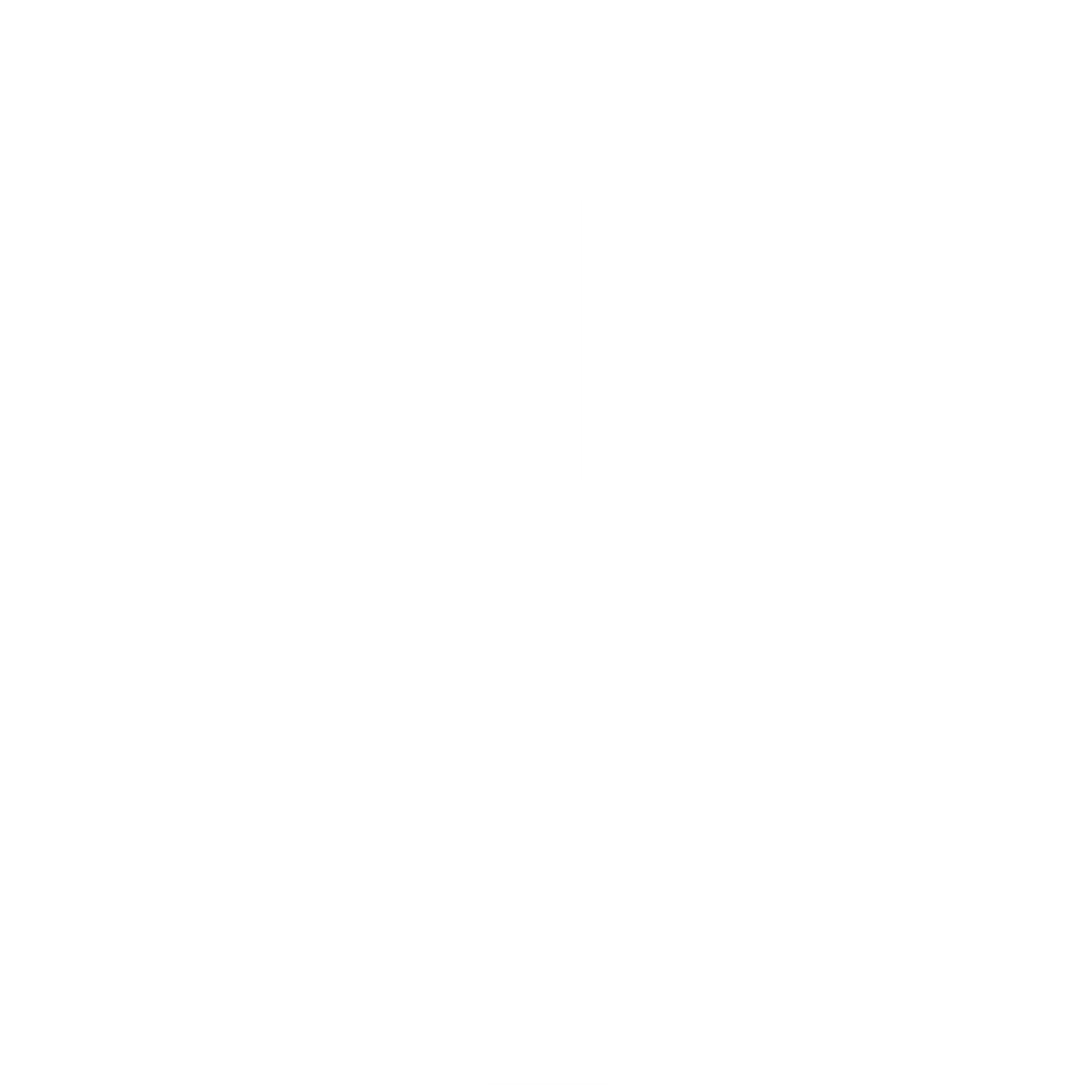 Transparent White Hammer Silhouette on Clear Background