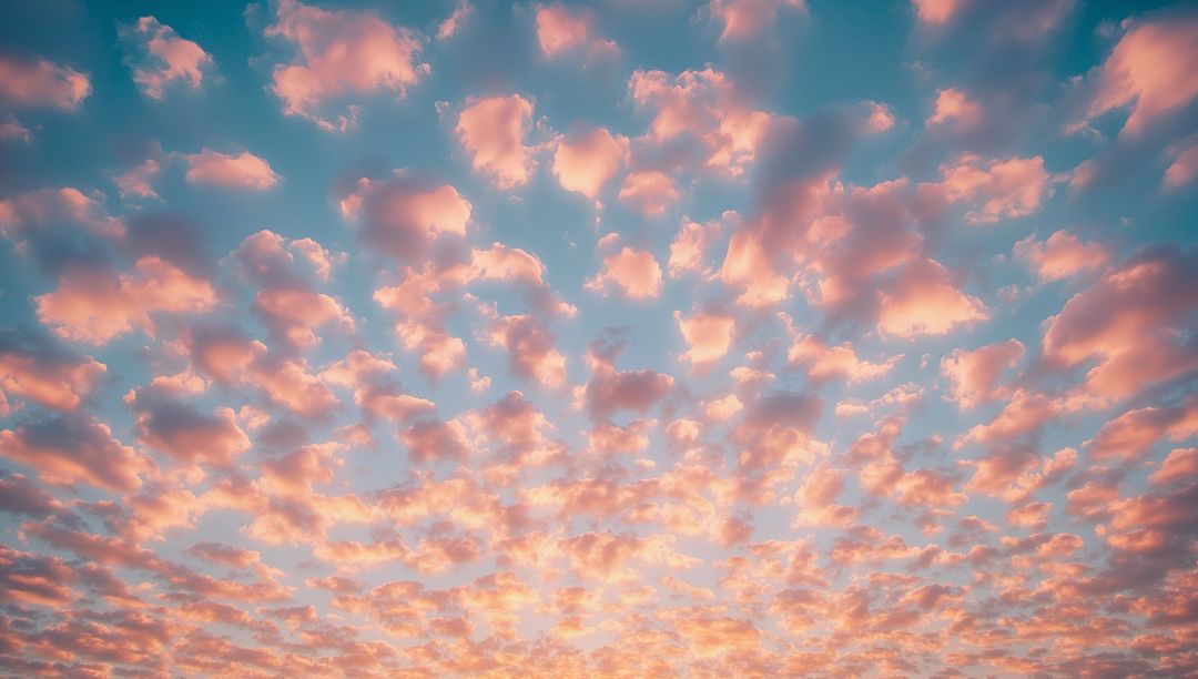 Peaceful Sunrise with Pastel Altocumulus Clouds