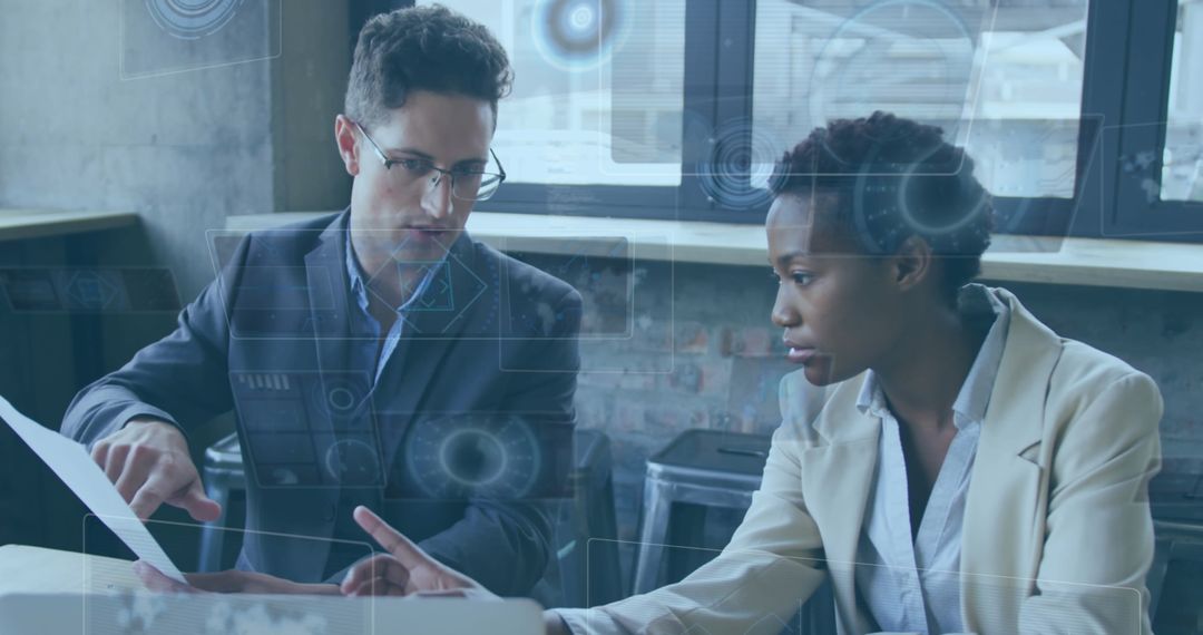 Business Team Analyzing Data Together