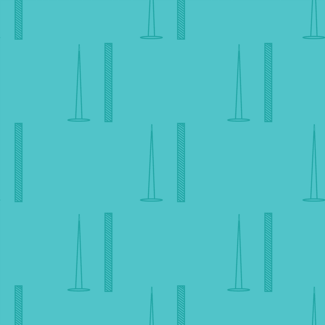 Transparent Nail and Rod Pattern on Blue Digital Mockup