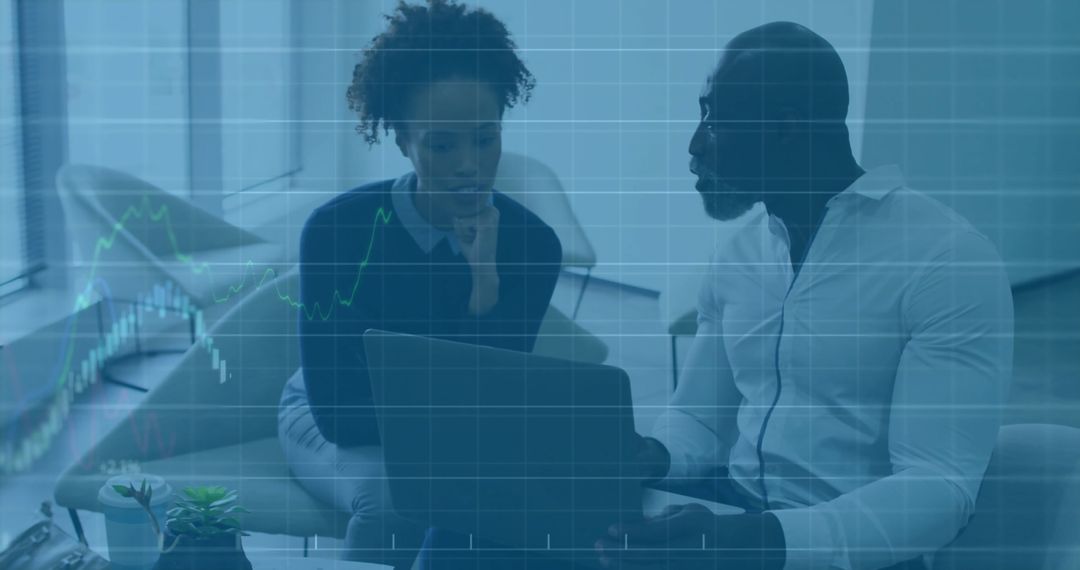 Digital Finance Team Analyzing Data in Modern Office