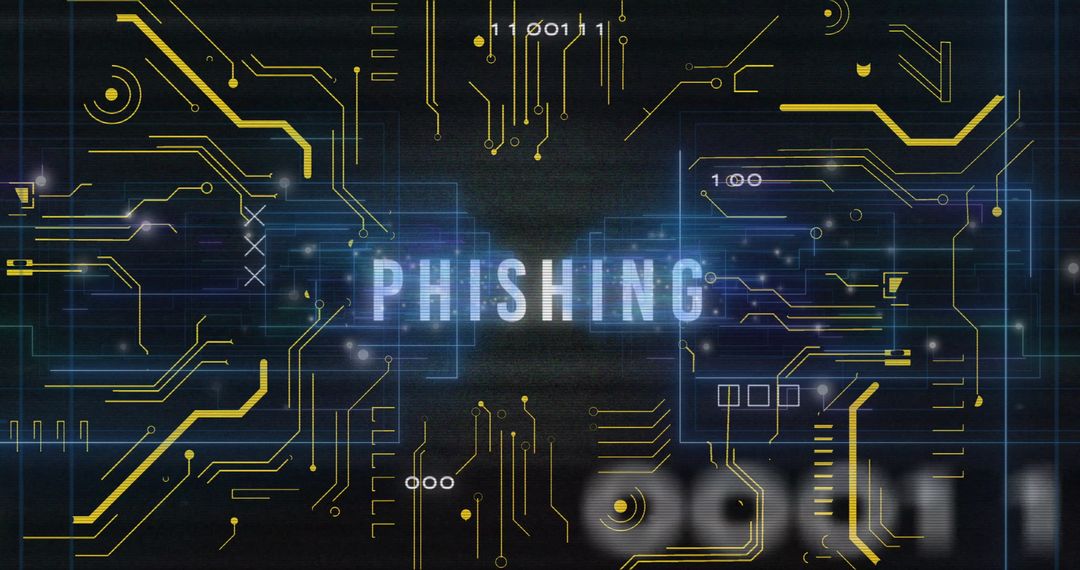 Digital Phishing Cybersecurity Concept