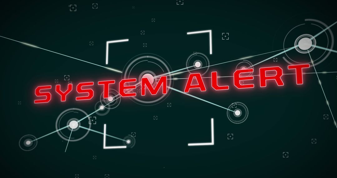 Cybersecurity Interface with Red Alert Message