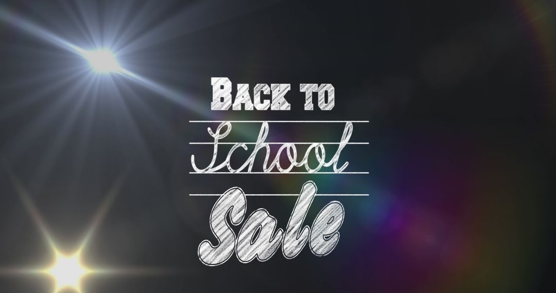 Back to School Sale Chalkboard Design with Vibrant Starbursts