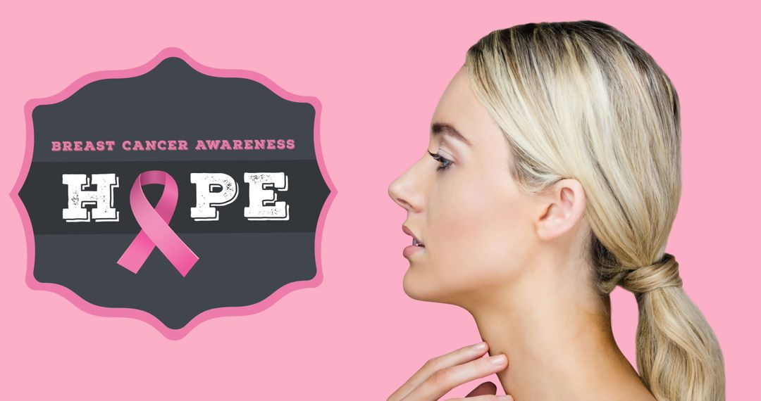 Breast Cancer Awareness Campaign with Focused Woman and Hope Message