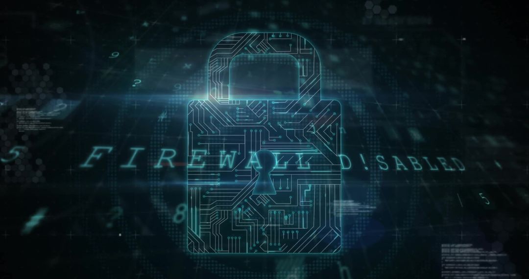 Digital Padlock with Circuit Board Design and Security Warning