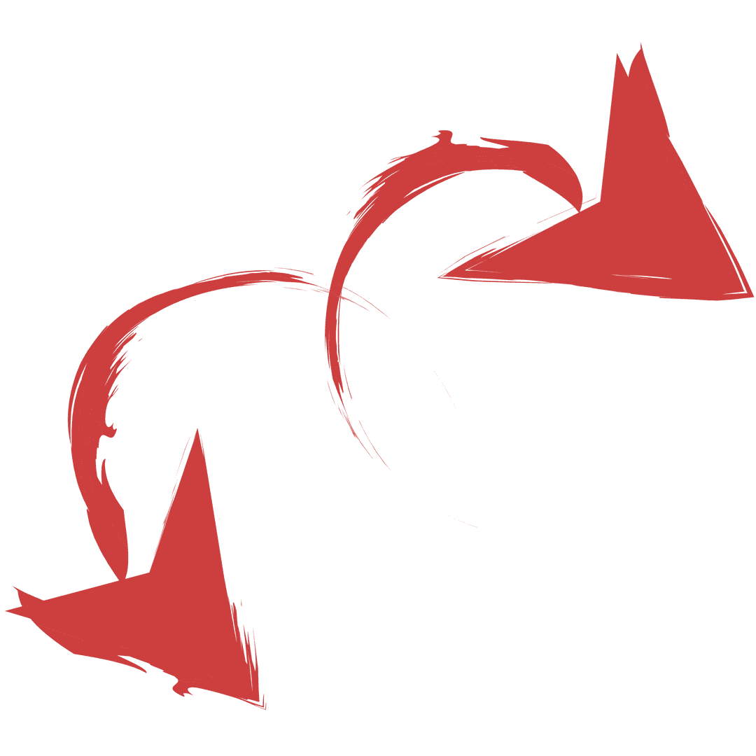 Red Downward Arrows on Transparent Background