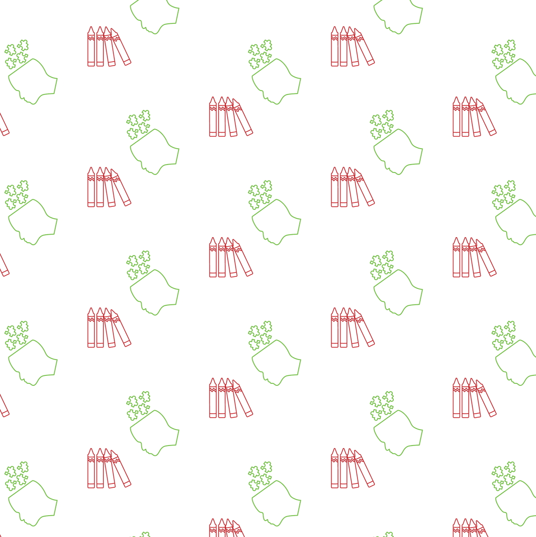 Colorful Gummy Bears and Jello Pattern on Transparent Background