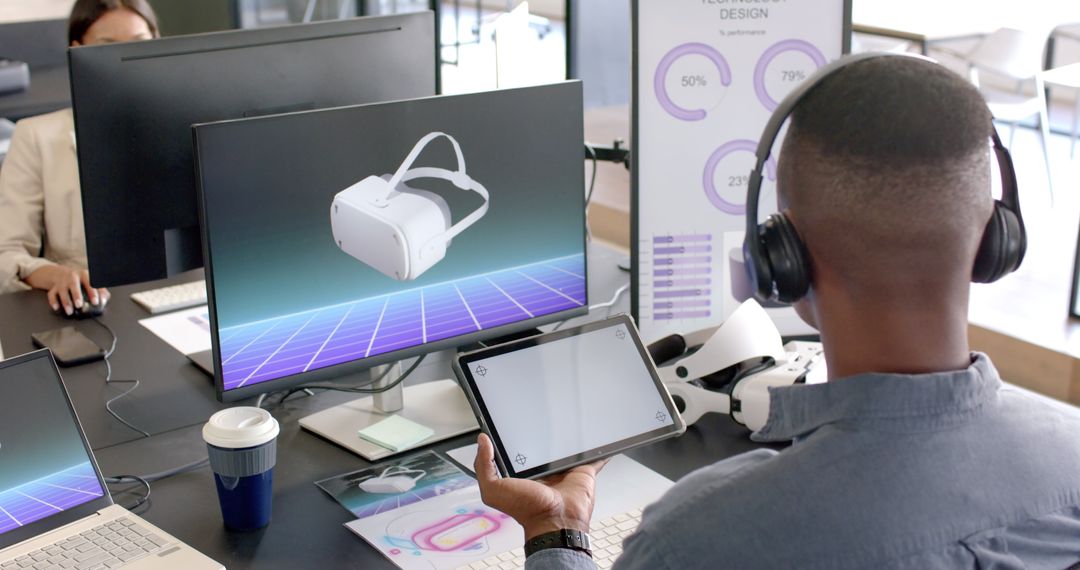 Innovative Virtual Reality Workspace with Augmented Reality Design