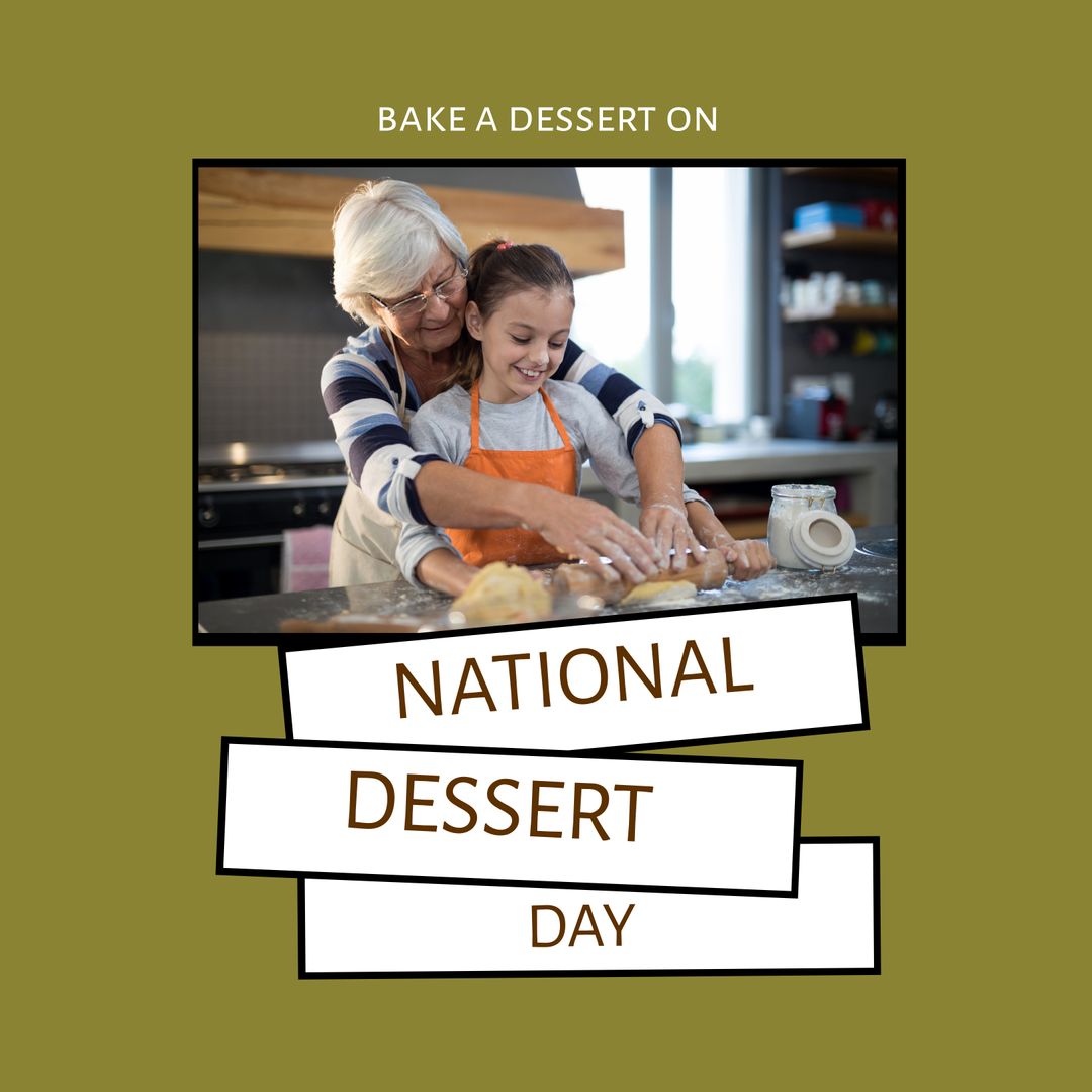 Grandmother and Granddaughter Baking on National Dessert Day
