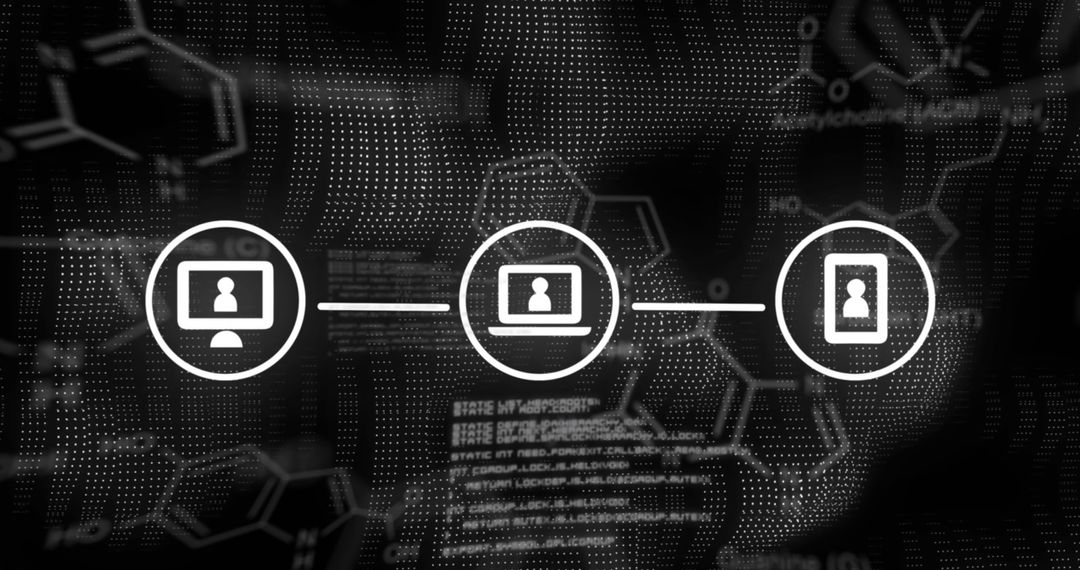 Digital Network Connections and Communication Interface Concept