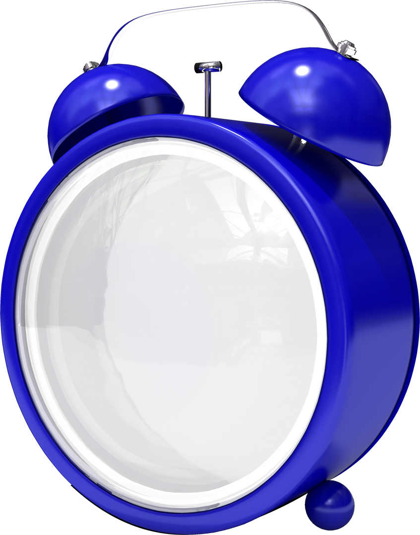 Transparent Blue Alarm Clock without Hands for Timeless and Freedom Concept - Download Free Stock Images Pikwizard.com