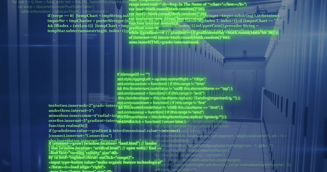 Abstract Digital Code Over Data Center Servers