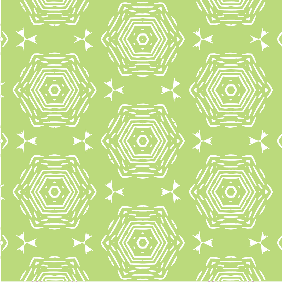 Transparent Green and White Hexagonal Pattern Seamless Background