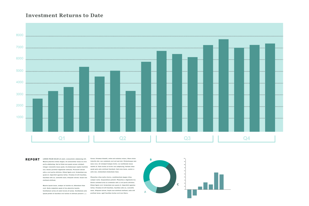 Transparent Bar Chart Illustration for Data Presentation
