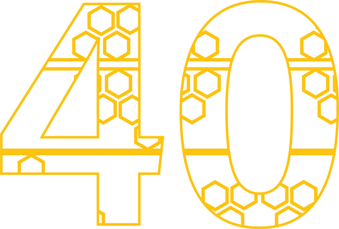 Transparent Yellow Forty with Honeycomb Design