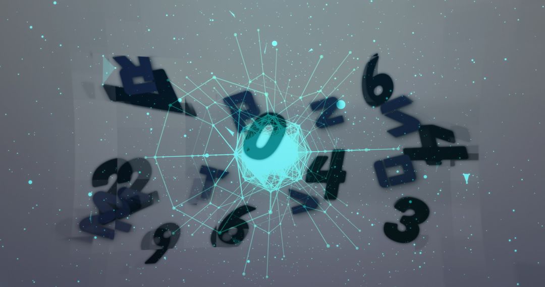 Dynamic Network of Numbers Symbolizing Data Processing - Free Images, Stock Photos and Pictures on Pikwizard.com