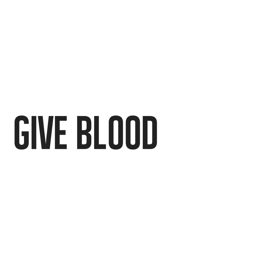 Transparent 'Give Blood' Digital Design for Health Awareness