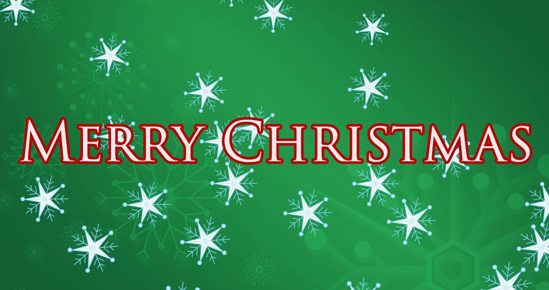 Merry Christmas Holliday Greeting with Snowflake Background