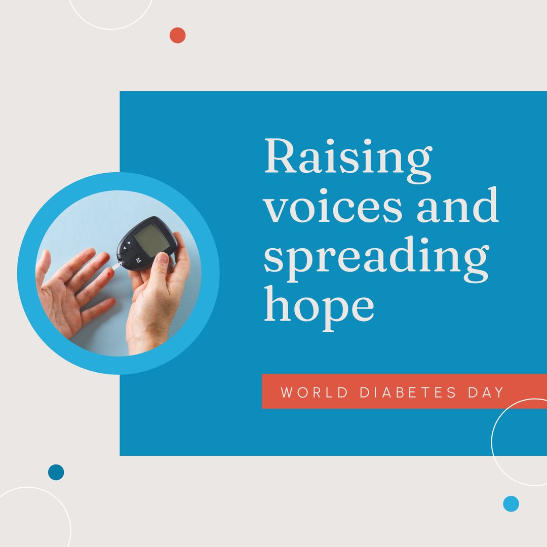 World Diabetes Day Healthcare Campaign with Glucometer and Message of Hope