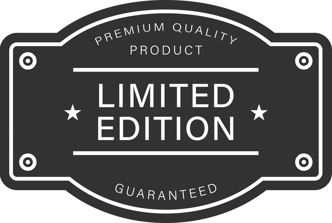 Limited Edition Badge Transparent Illustration on Premium Quality Design