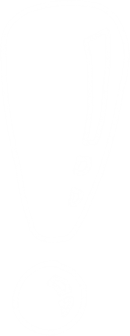 Hand-Drawn Exclamation Mark on Transparent Background