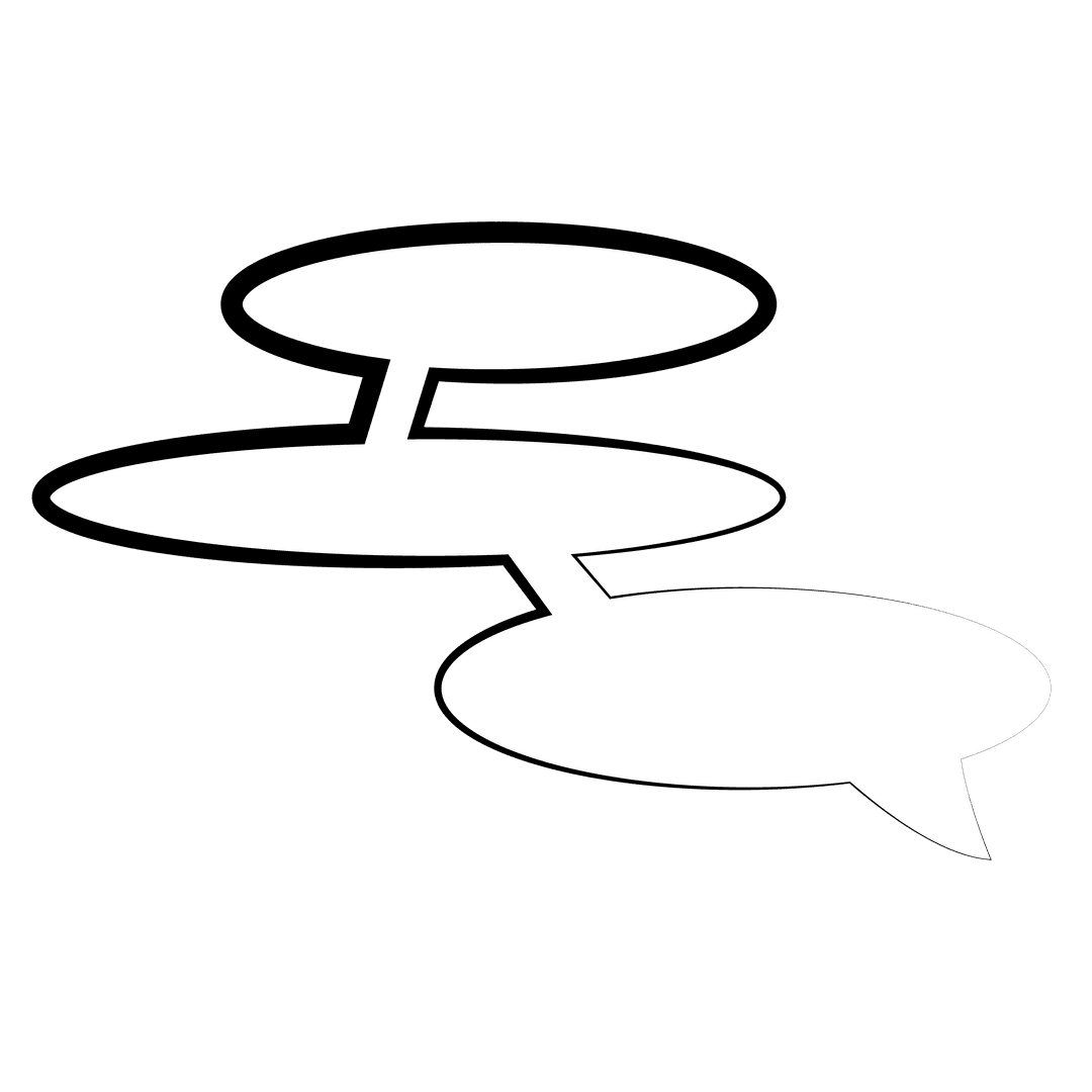 Empty Speech Bubbles Icon on Transparent Background