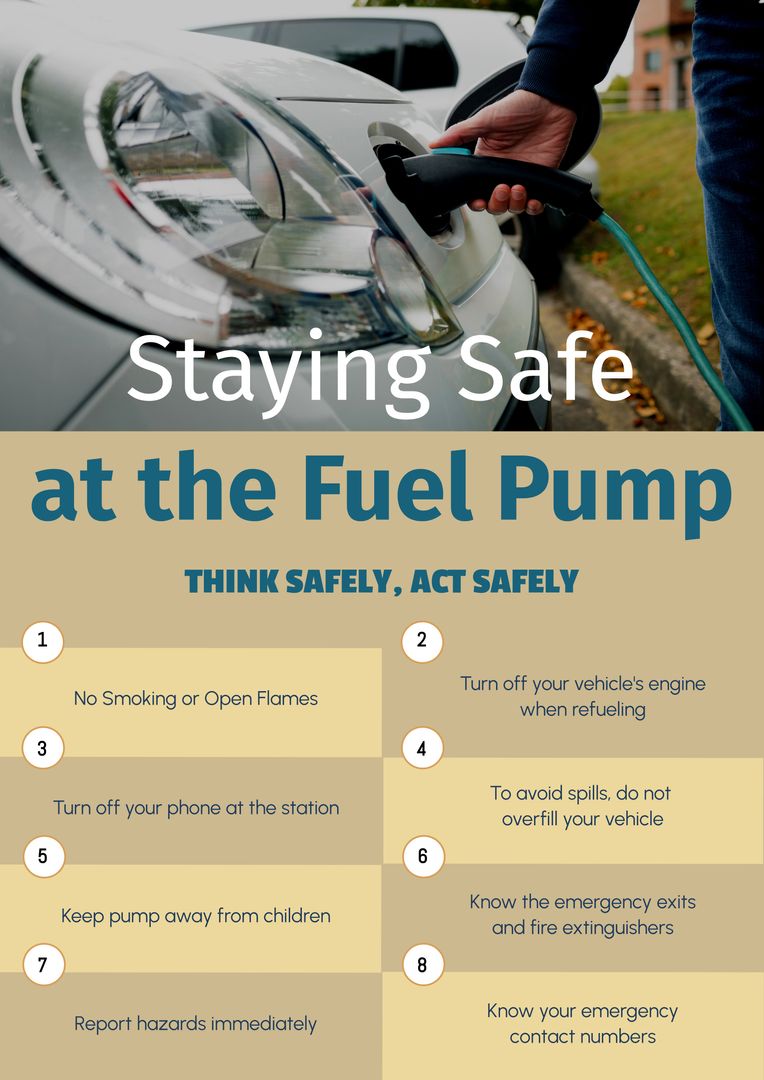 Staying Safe at Fuel Pump | Safety Precautions During Refueling - Download Free Stock Templates Pikwizard.com