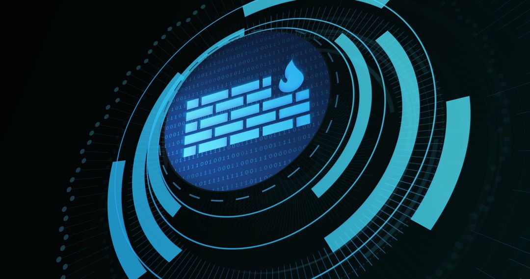 Digital Firewall Security System with Tech Circle Interface