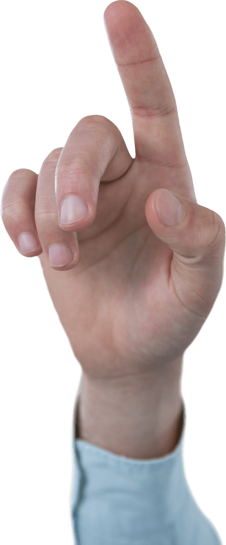 Transparent Male Hand Using Futuristic Digital Interface