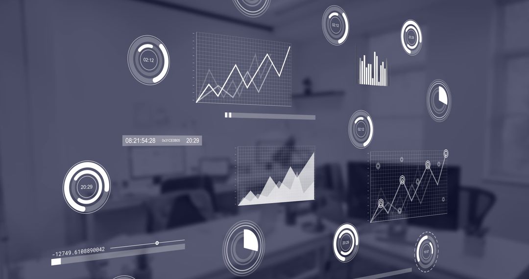 Financial Data Analytics Interface in Modern Office Environment