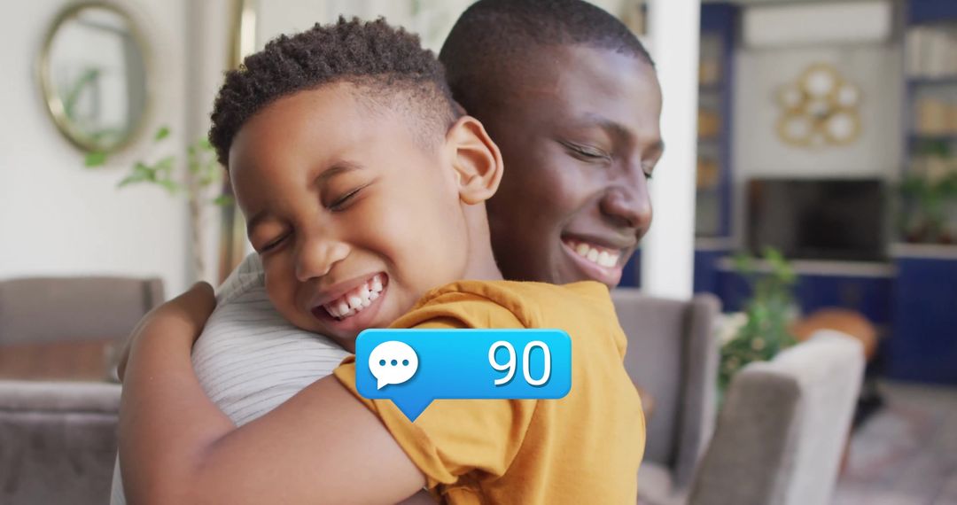 Father and Child Sharing Heartwarming Moment in Modern Home