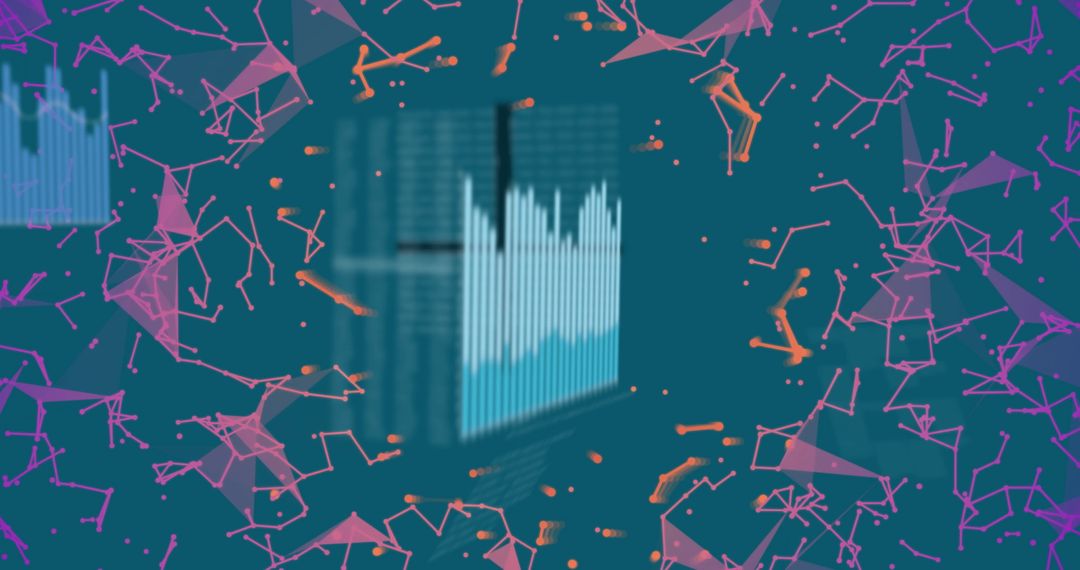Digital interface with abstract data visualizations and patterns