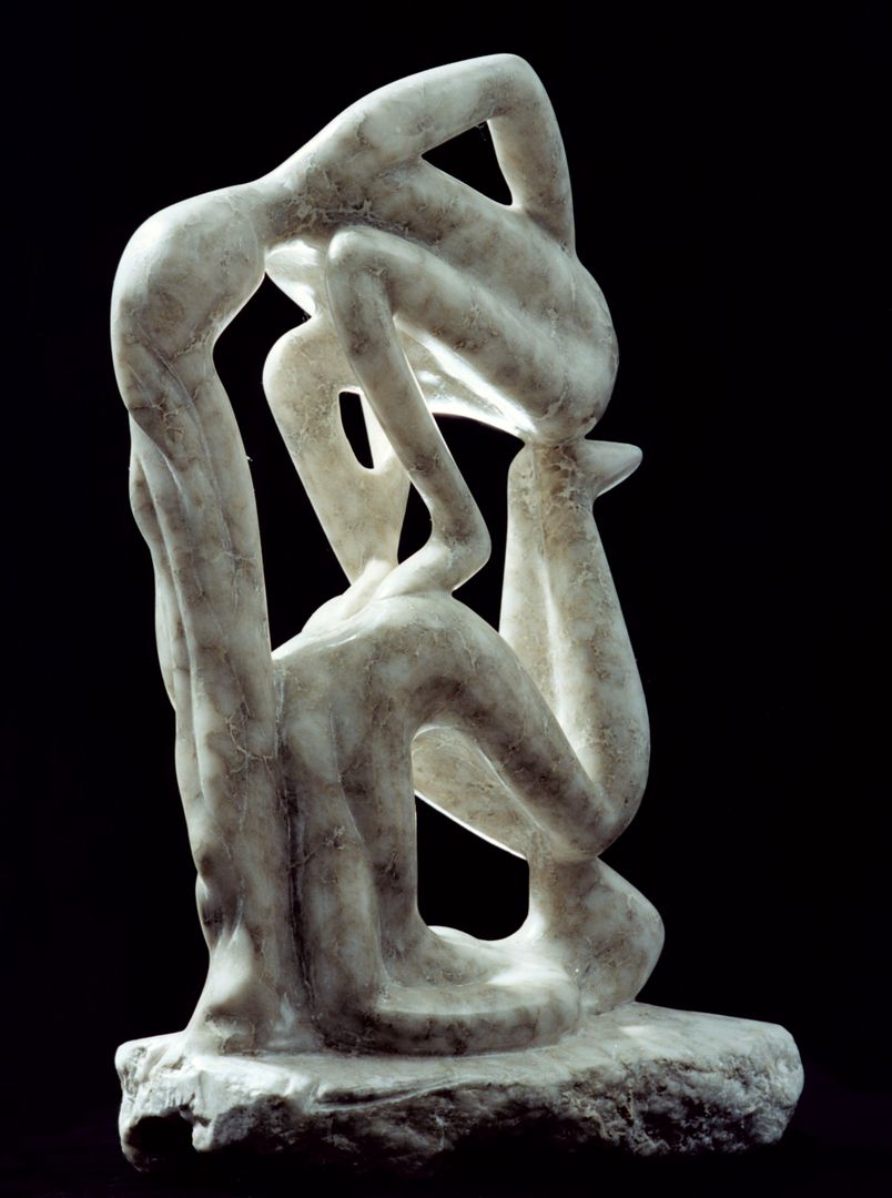 Intricate Marble Sculpture Depicting Abstract Human Forms - Free Images, Stock Photos and Pictures on Pikwizard.com